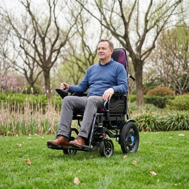 BC-ES6003-A Foldable Steel Electric Wheelchair
