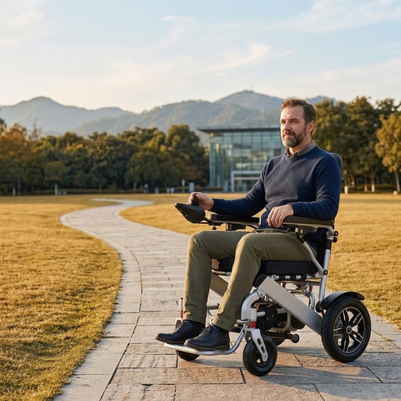 bc-ea7000-electric-wheelchair-outdoor-golden-hour-path.jpg