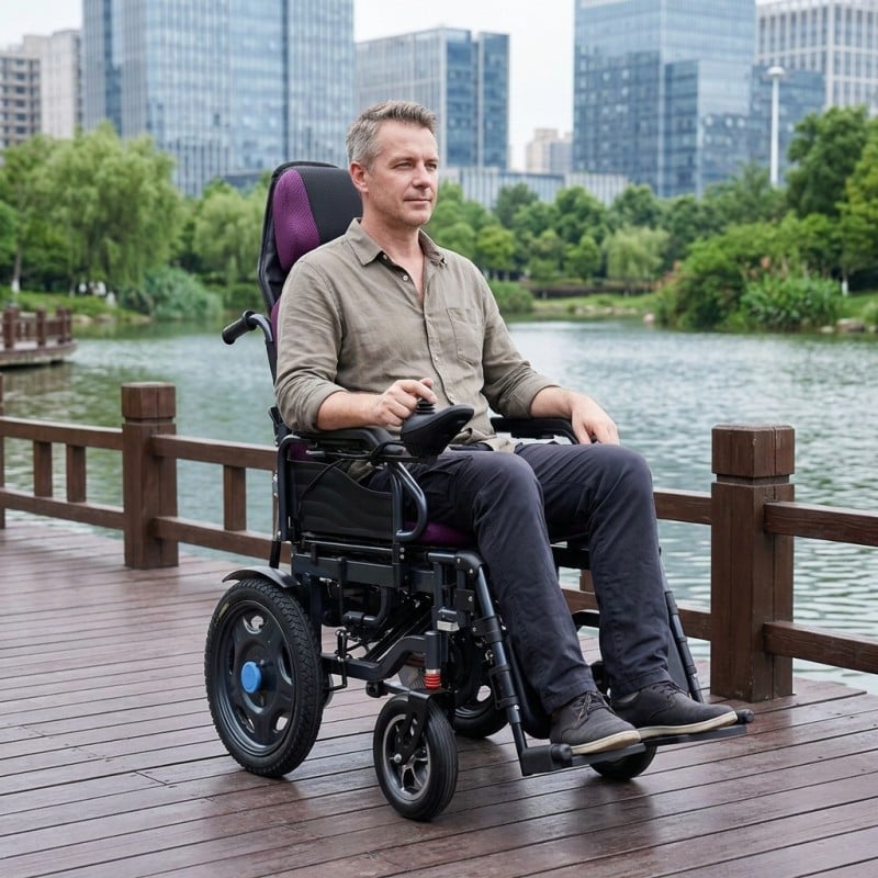 BC-ES6003-A Foldable Steel Electric Wheelchair
