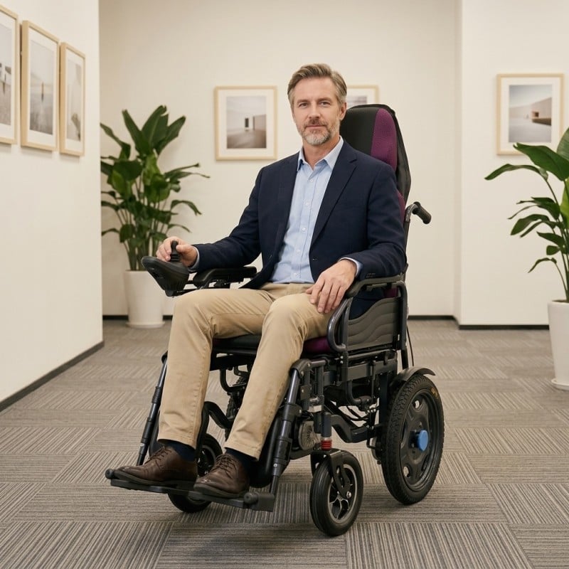 BC-ES6003-A Foldable Steel Electric Wheelchair

