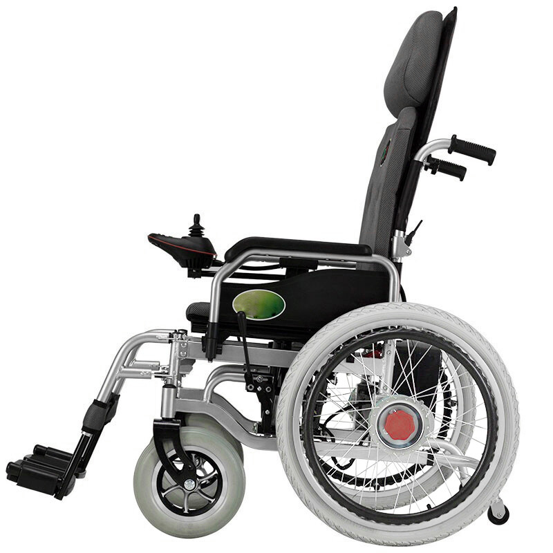 BC-ES6005-B リクライニング式スチール製電動車椅子｜全身サポートのハイバック仕様