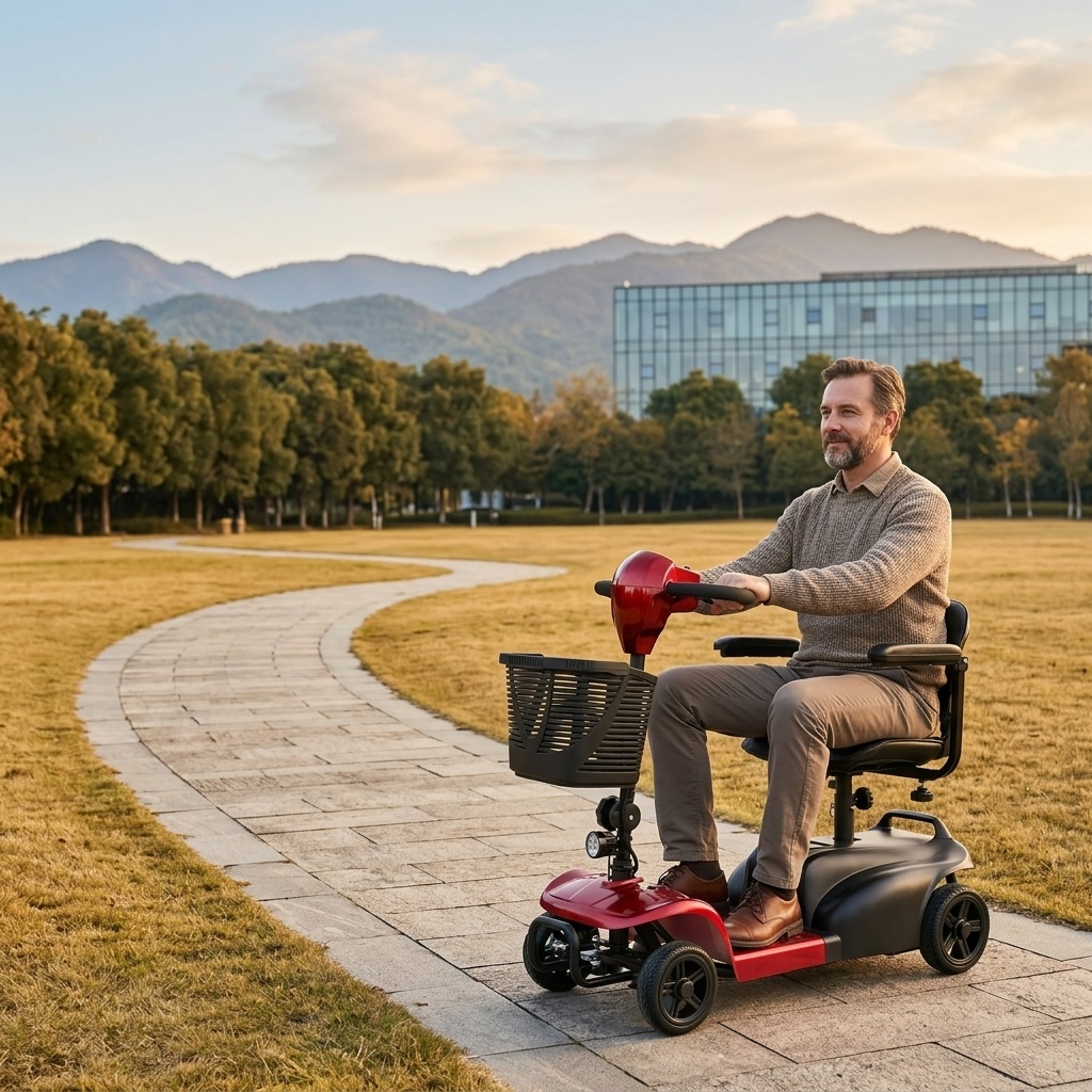 bc-ms120-red-mobility-scooter-golden-hour-path.jpg