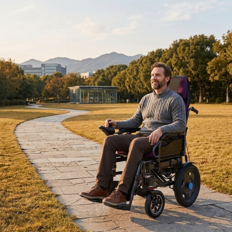 BC-ES6003-A Foldable Steel Electric Wheelchair

