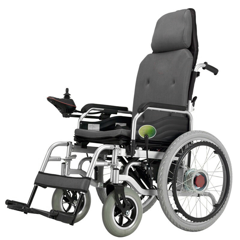 BC-ES6005-B リクライニング式スチール製電動車椅子｜全身サポートのハイバック仕様