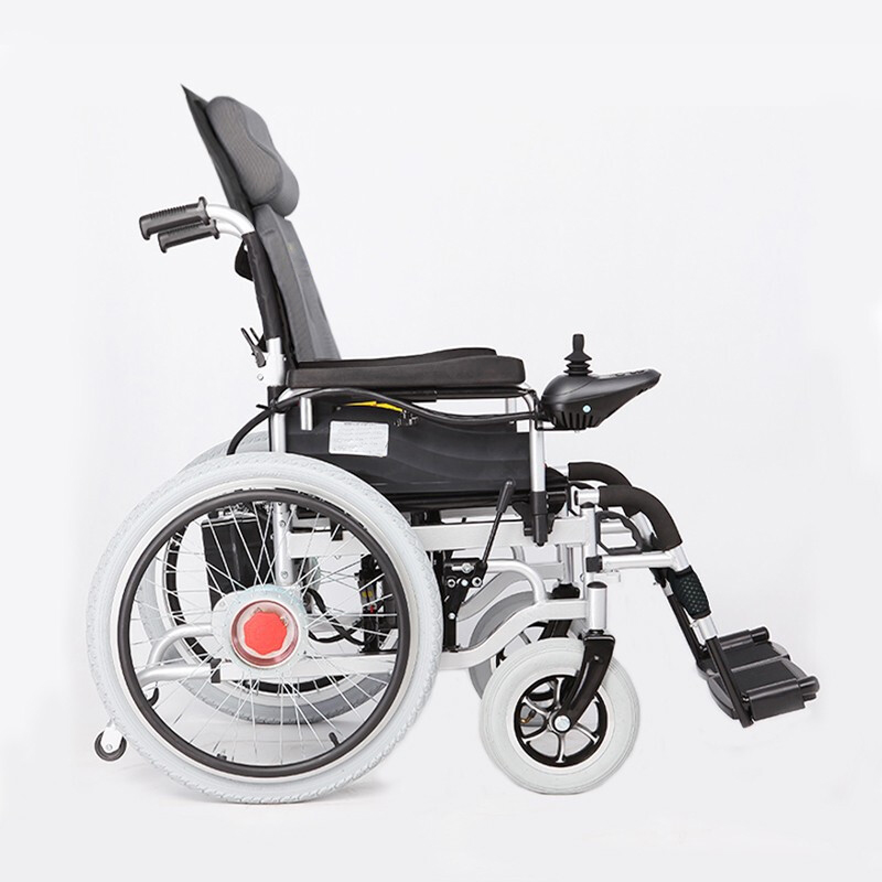 BC-ES6005-B リクライニング式スチール製電動車椅子｜全身サポートのハイバック仕様