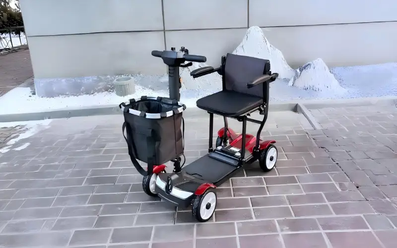Mobility scooter customer handover at a dealer
