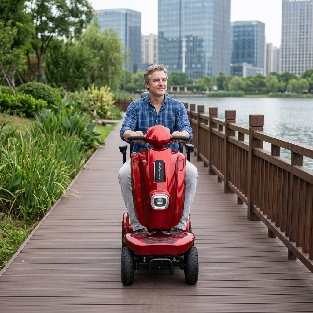 red-four-wheel-mobility-scooter-rider-urban-park-boardwalk.jpg