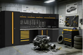 TOMAC TC11S851 Pro Modular Storage: 500/600mm Depth, Heavy-Duty, Customizable for Garages & Workshops