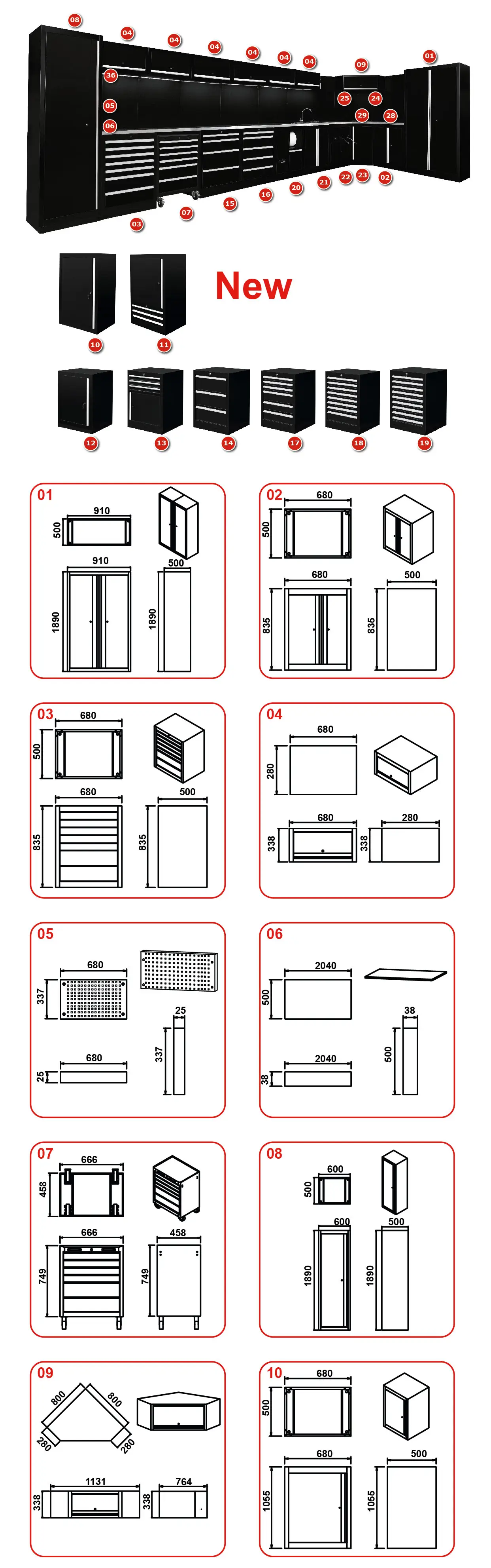 tc11s851 pro garage storage tool cabinet ultimate modular system-2