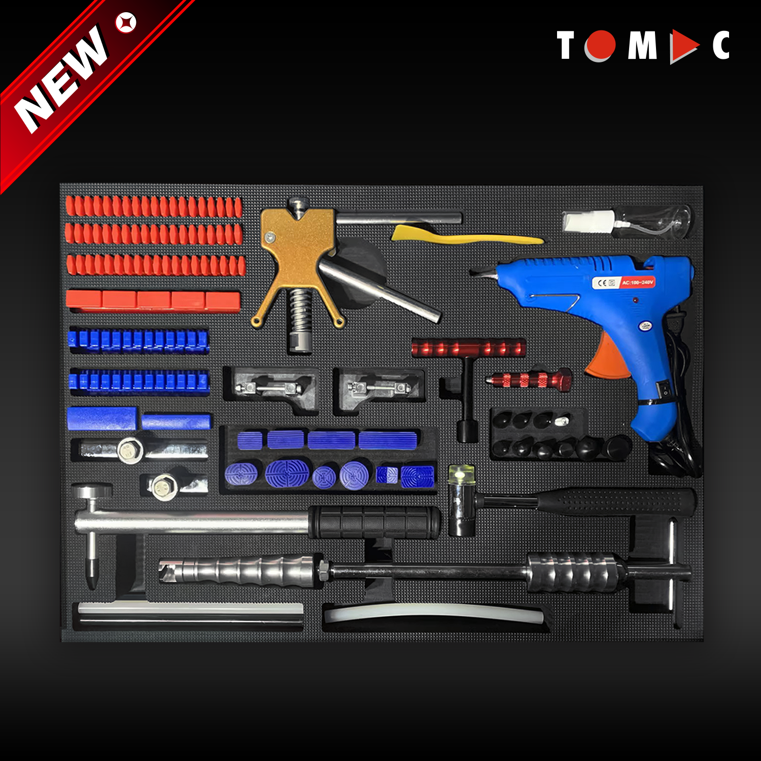 TC1507851 TOMAC Dent Repair Glue Puller Kit 51PCS Truck Body Repair Tool