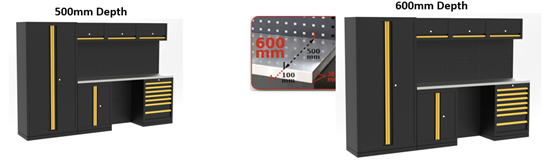 TOMAC TC11S851 Pro Modular Storage: 500/600mm Depth, Heavy-Duty, Customizable for Garages & Workshops