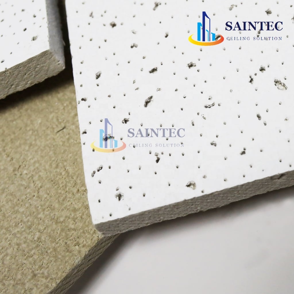 Custom 600X600 Acoustic Mineral Fiber Board Ceiling Tiles Modern Square Artistic Design Fireproof Waterproof Heat Insulation