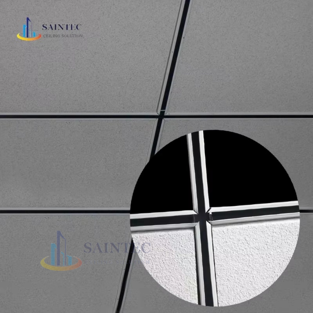 Modern Design Galvanized Steel Cleanroom T-Grids Main Tee for Gypsum Ceiling Suspending Grooved Ceiling Saintec Brand