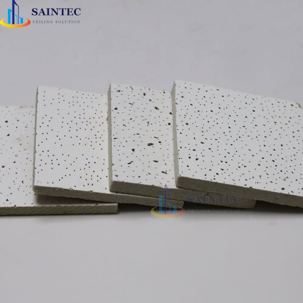 Modern White Square 600x1200 Ceiling Tiles Waterproof Acoustic Mineral Fiber Carton Fireproof False Ceiling Design S-MFB01