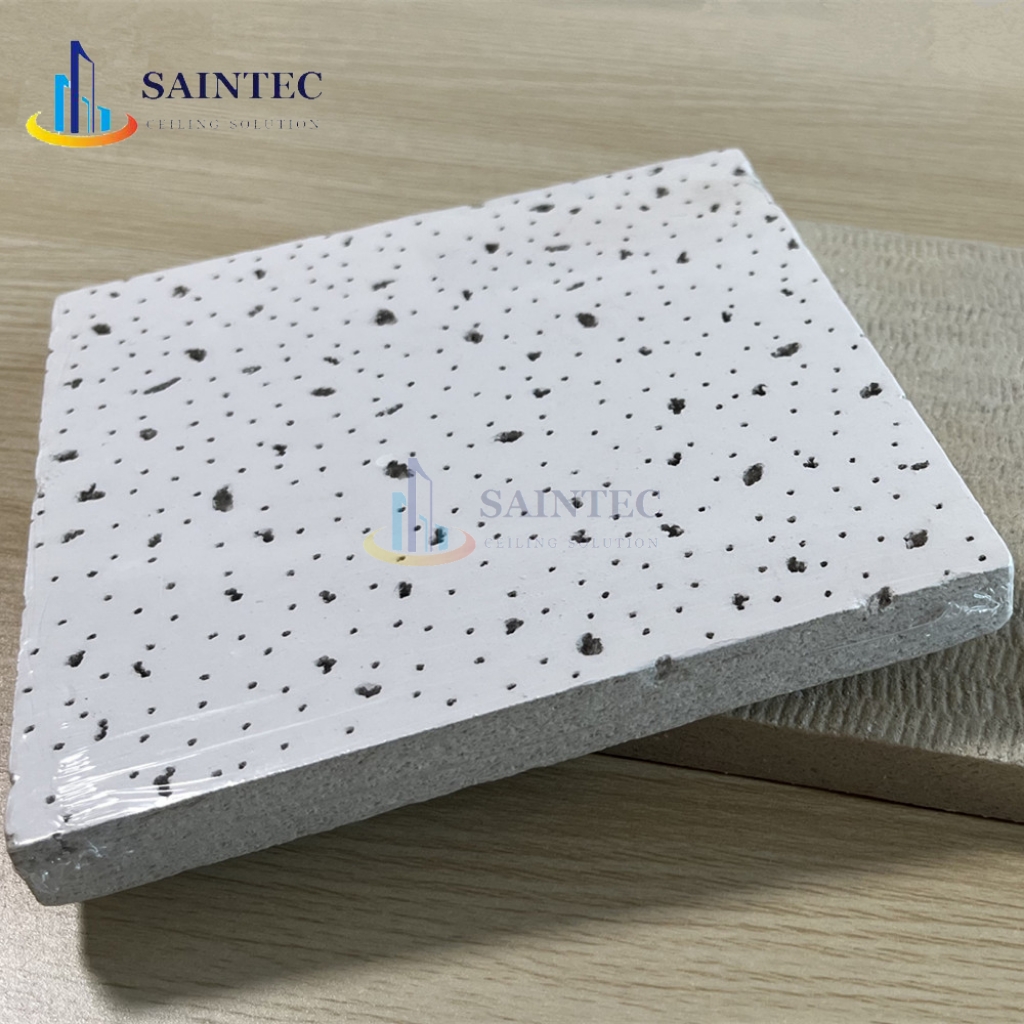 Modern Artistic Acoustic Mineral Fiber White Ceiling Tiles Suspended Square Heat Insulation Waterproof Fireproof Moisture-Proof