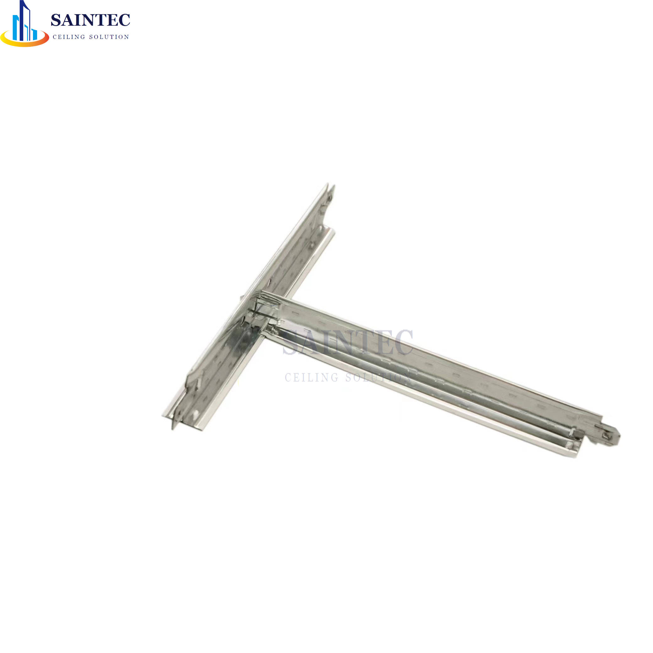Modern Saintec T Runner Main Cross Tee Suspended Ceiling Steel T-Bar Components with Galvanized Groove T Grid 5 Year Warranty