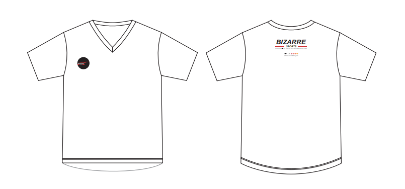 V-Ausschnitt T-Shirt Blanko-Template