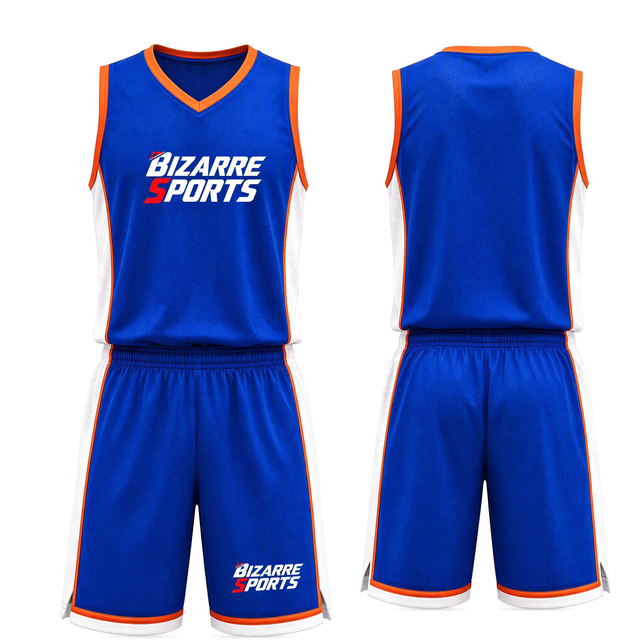 Programma per maglia e pantaloncini da basket a sublimazione con rifinitura bicolore su un solo lato, in due pezzi, valido per tutta la gamma junior maschile a 5 livelli.