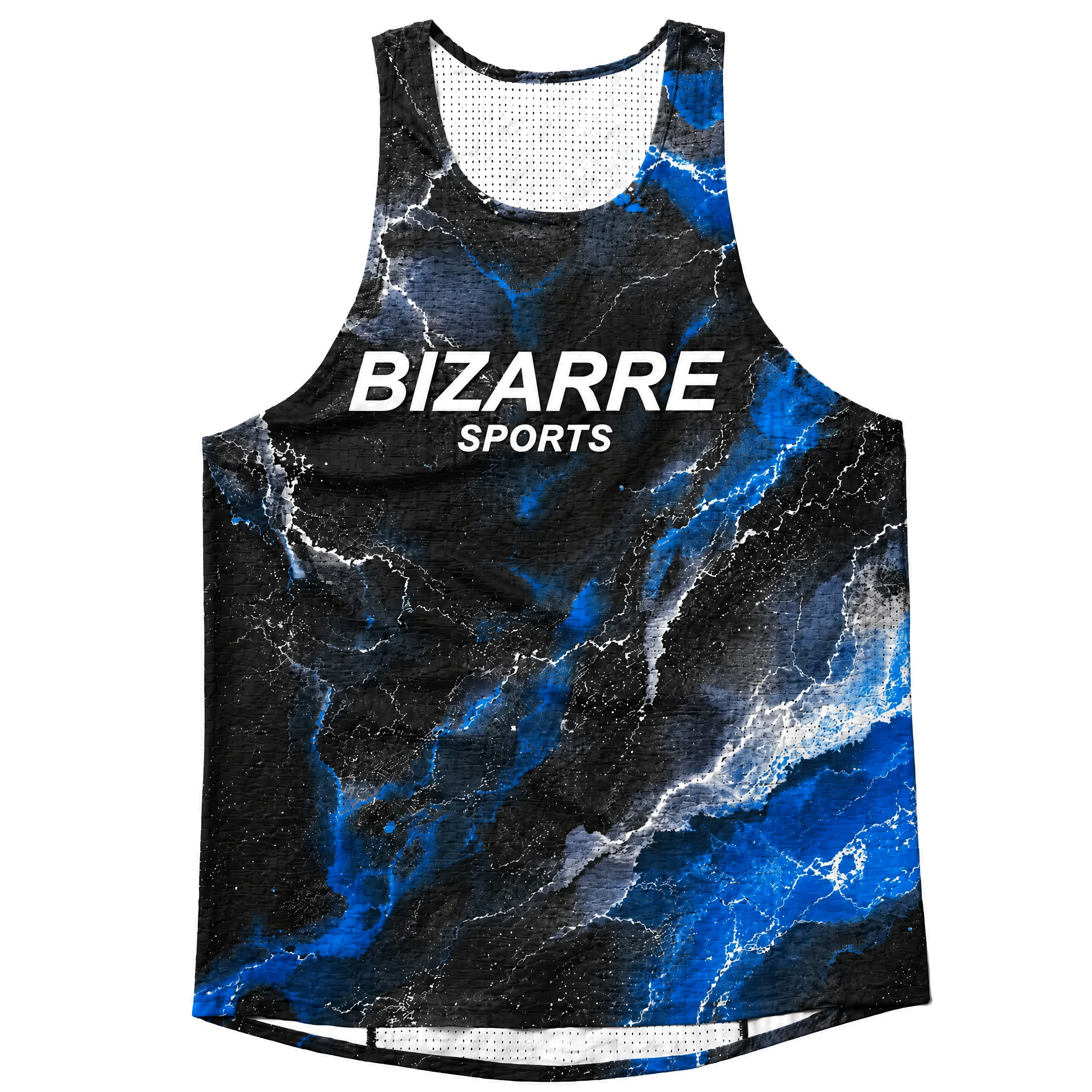 Nebula-Marmor-nahtloses Rundhals-Tanktop | Atmungsaktives, schweißabsorbierendes sleeveless Herren-Trainingshemd für Outdoor-Aktivitäten
