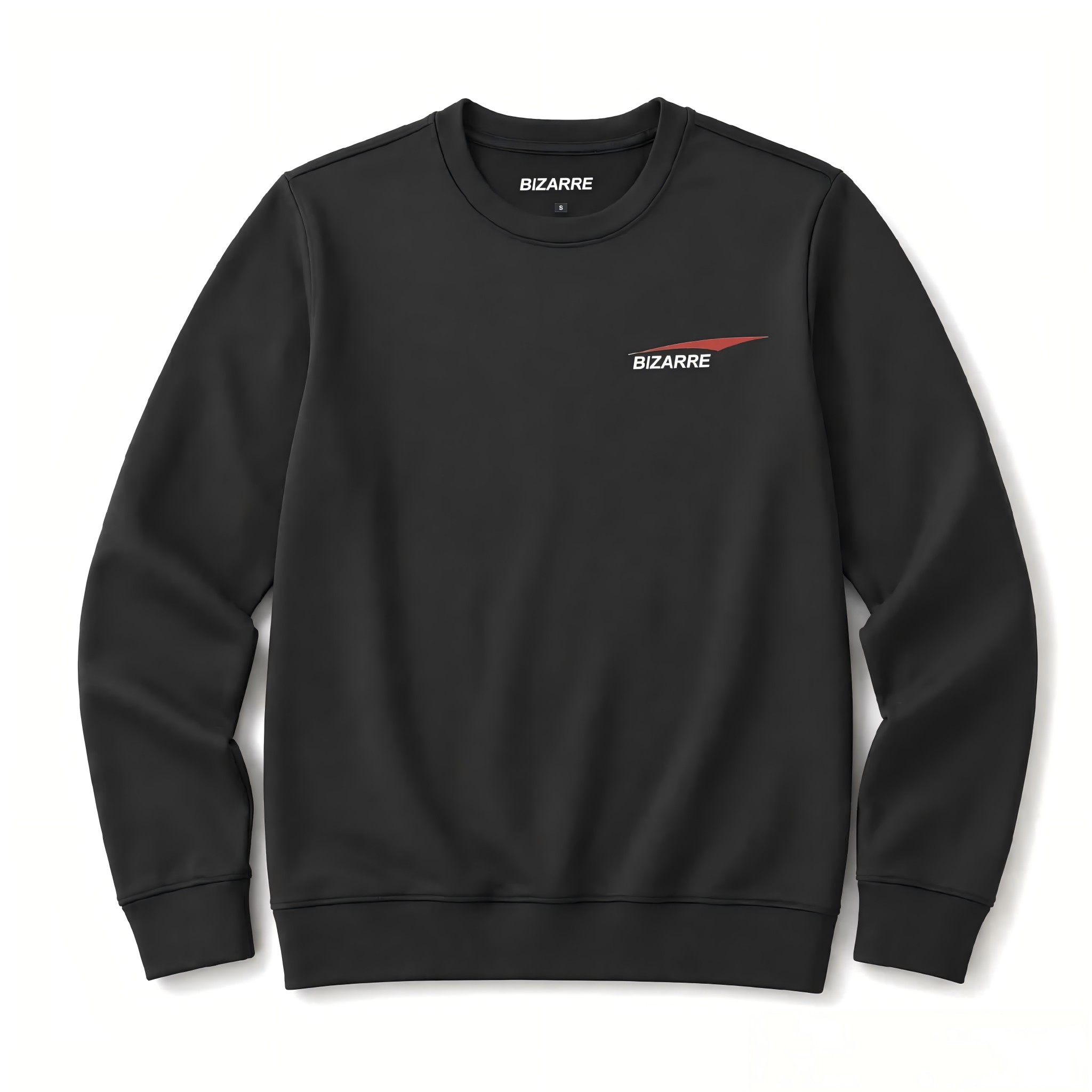 Maglione sportivo nero compatto minimalista | Logo personalizzato del club/squadra, capo informale
