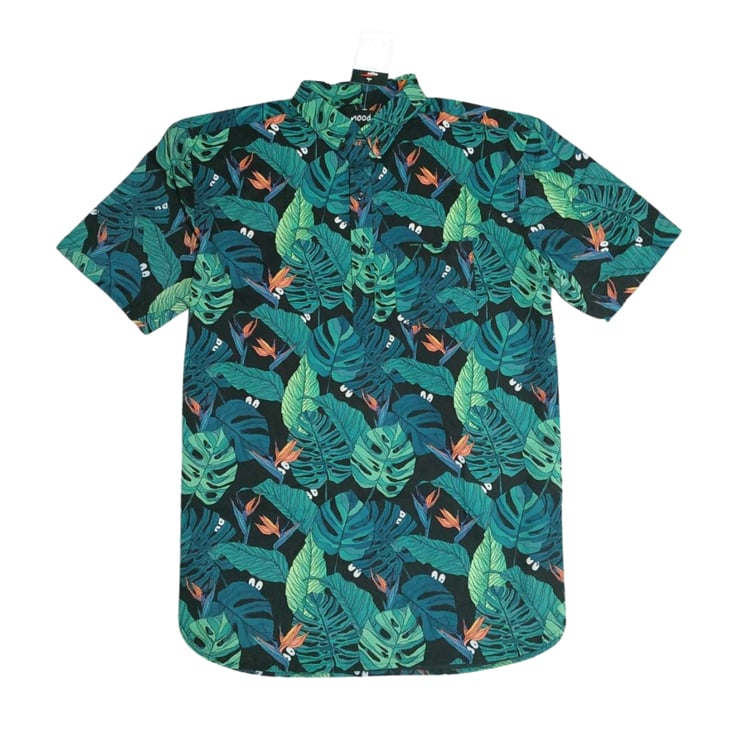 camicia Maschile Aloha Personalizzata con Stampa in Sublimazione, Design Floreale Marcato, Leggera e Traspirante, Indumento Tropicale Ideale per Vacanze al Mare, Turismo, Regali e Abbigliamento Estivo Aziendale Personalizzato