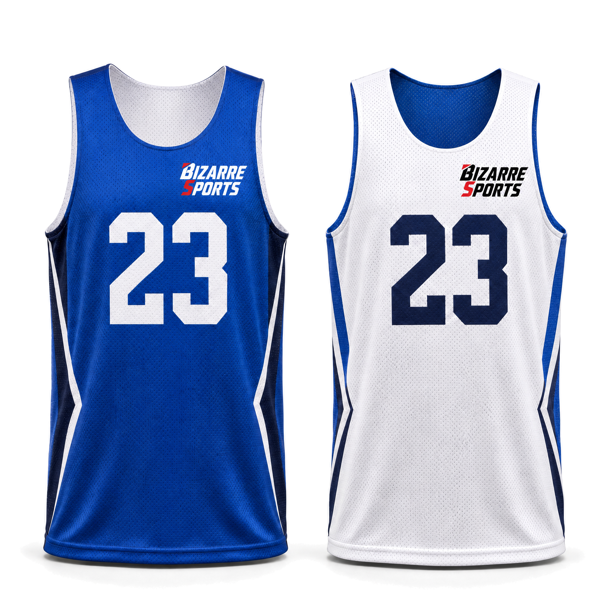 custom men reversible basketball jersey tank top sublimation polyester mesh 140 gsm two tone navy white activewear-8