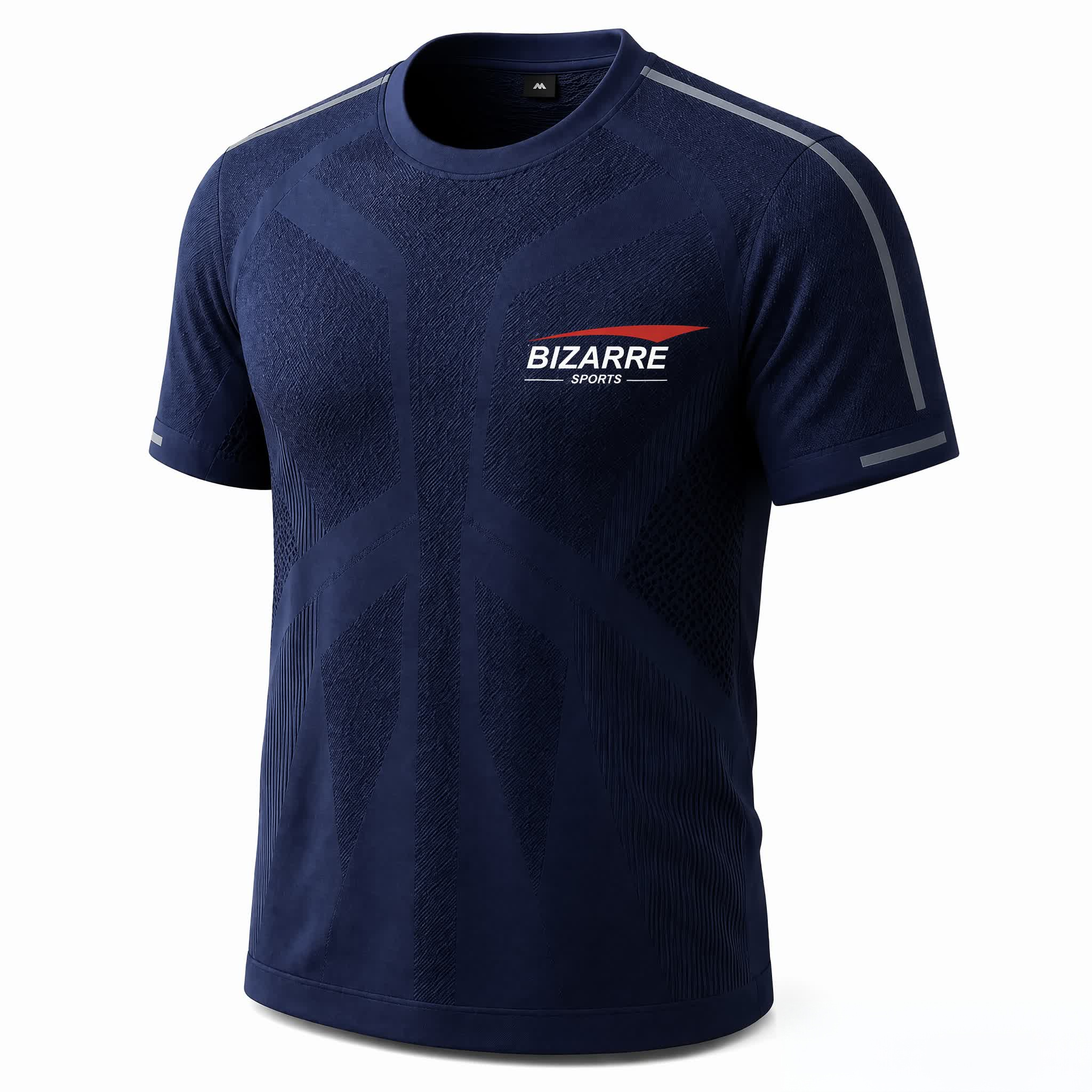 One-Piece Seamless Knit Quick-Dry Sports Tee | Men's High-Elastic Breathable Outdoor Running Top