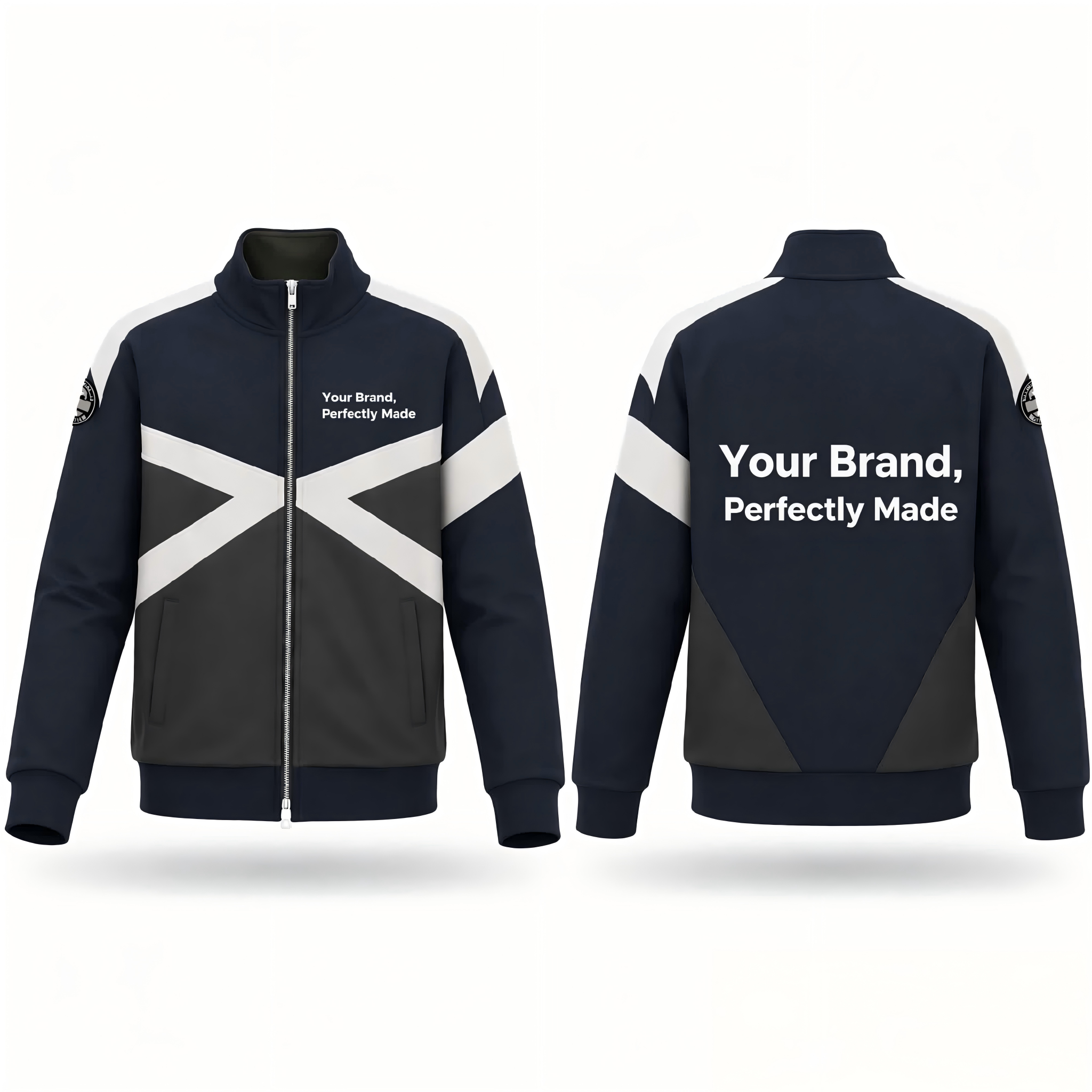 Winddichte Sportjacke mit Reißverschluss für Herren – für Herbst/Winter – Thermofunktionsoberbekleidung für Outdoor-Lauf, Radfahren und mehr