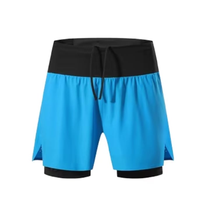 B571 Corsa Uomo Personalizzata con Logo Abbigliamento Sportivo da Fitness Traspirante 2 in 1 Corti per Corsa su Sentieri