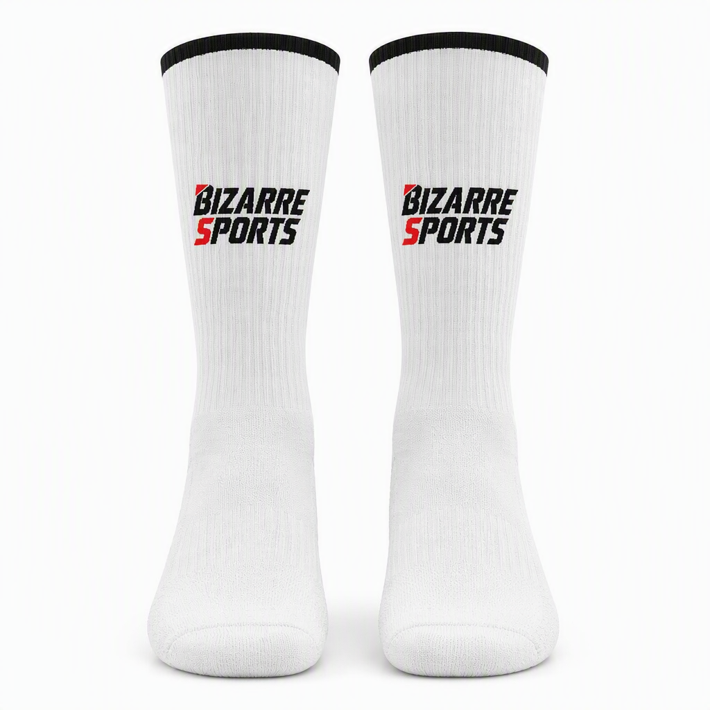 Calcetines personalizados de baloncesto tipo crew con tejido jacquard, suela de felpa y logotipo del equipo integrado en el tejido, ideales para entrenamientos y programas de clubes