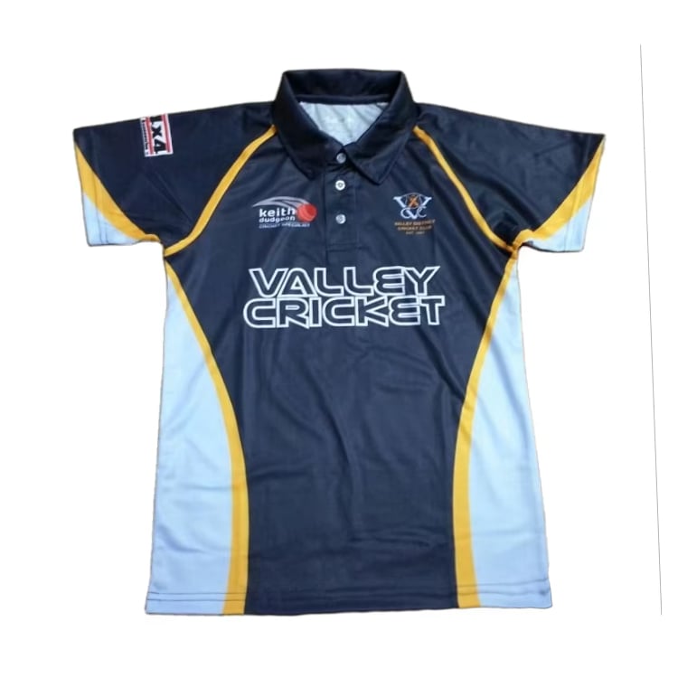 Maglia polo da cricket personalizzata con sublimazione OEM a basso MOQ con nome e numero della squadra per uomo e donna