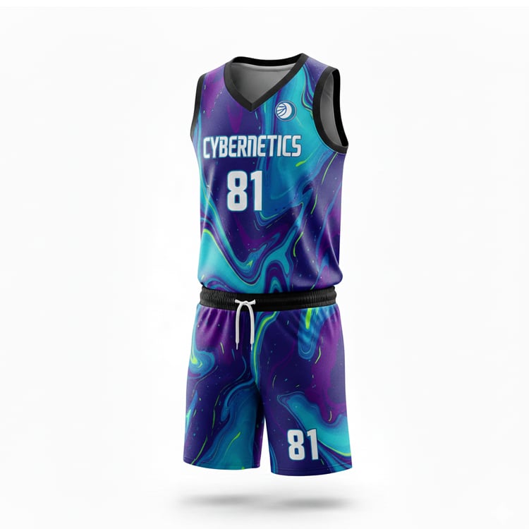 Men’s Loose Fit Basketball Set Jersey and Shorts Summer Sportswear