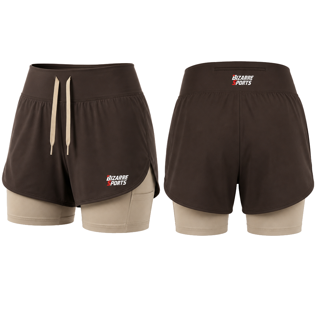 Custom Design Women's 2-in-1 Seamless Running Shorts with Compression Liner and Team Branding Programme