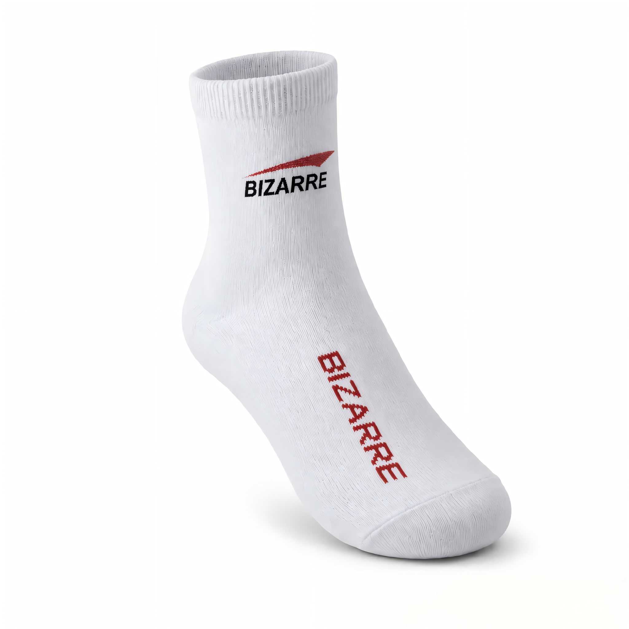 Calze da allenamento crew bianche classiche, antibatteriche e traspiranti, calze basic per squadre personalizzate e abbigliamento da palestra
