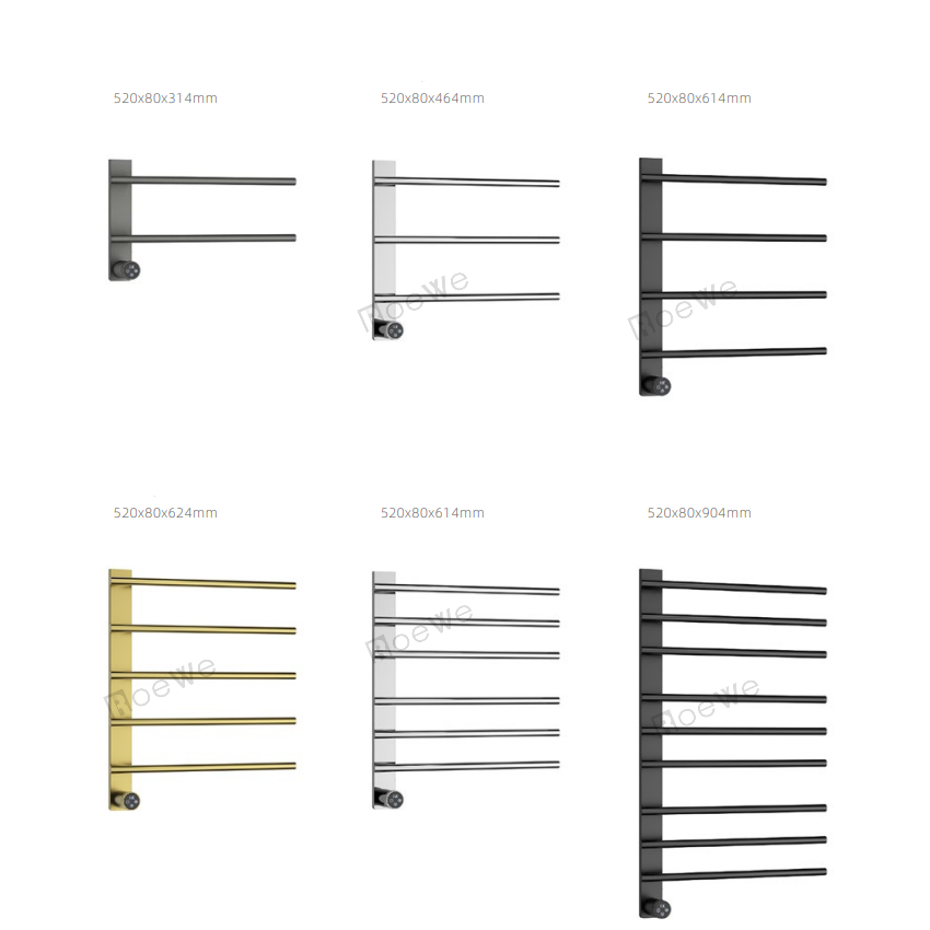radiator handuk kamar mandi hotel listrik rel 6 bilah desain kuas selesai