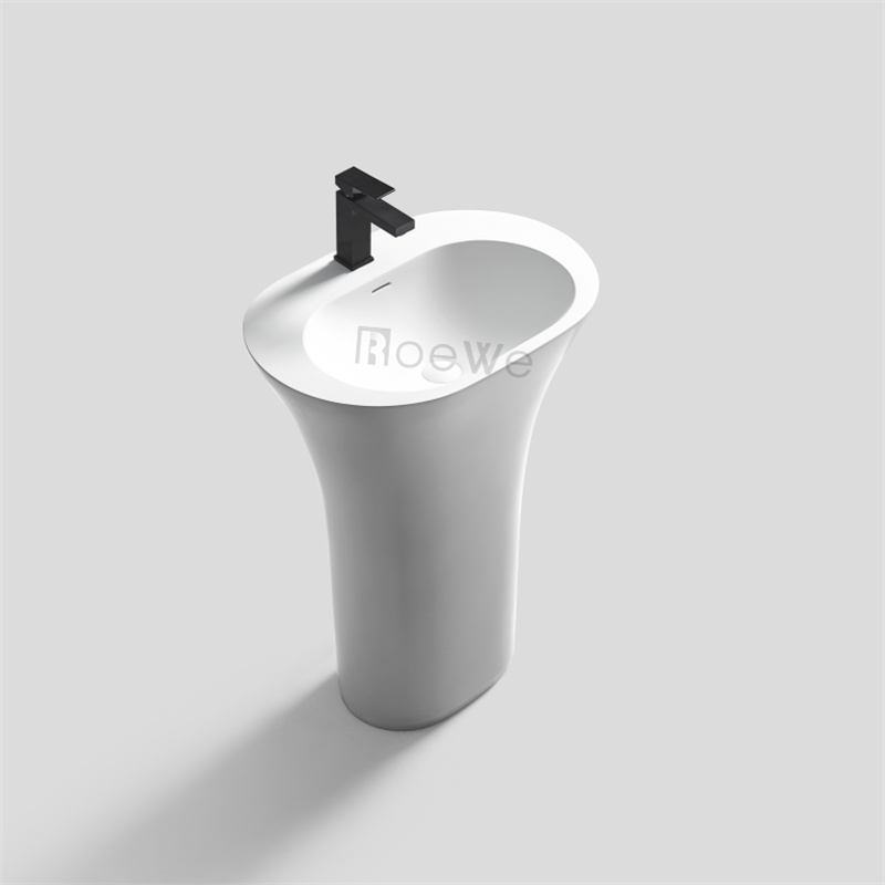 solid surface sinks basin free standing lavatory and sink for resell    