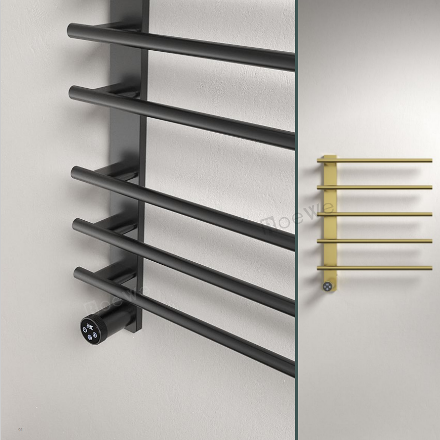radiator handuk kamar mandi hotel listrik rel 6 bilah desain kuas selesai
