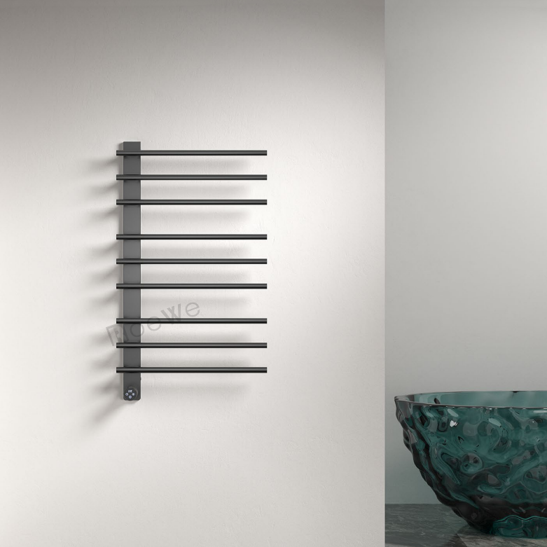 hotel bathroom towel radiator electric rail 6 bar design brushed finish