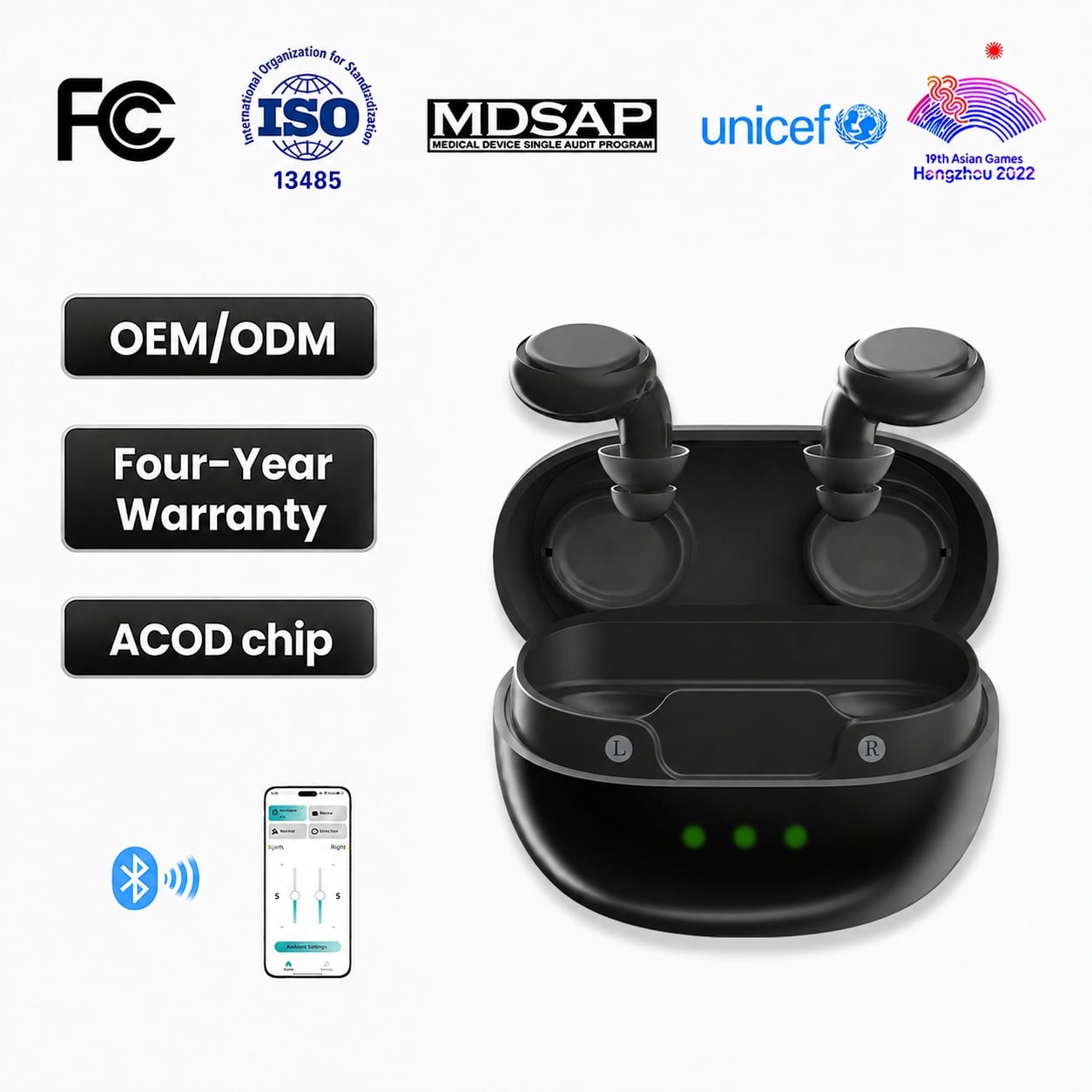 RWS24-IF-C 24-Channel Rechargeable Bluetooth ITE Hearing Aid