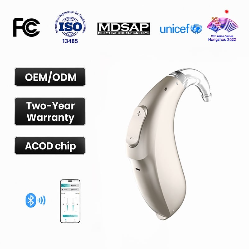 RW8-BTE-P 8-Channel High-Power Digital BTE Hearing Aid