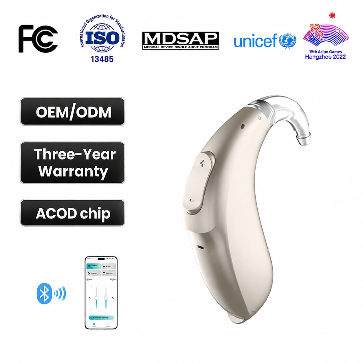 RW12-BTE-P 12-Channel High-Power Digital BTE Hearing Aid