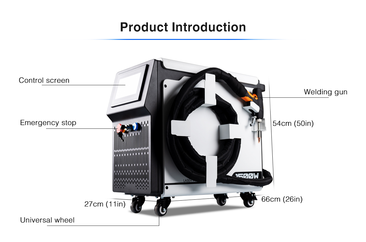 1000W/1500W/2000W Air Cooling White Handheld Fiber Aluminum Metal Laser Welding Machine factory