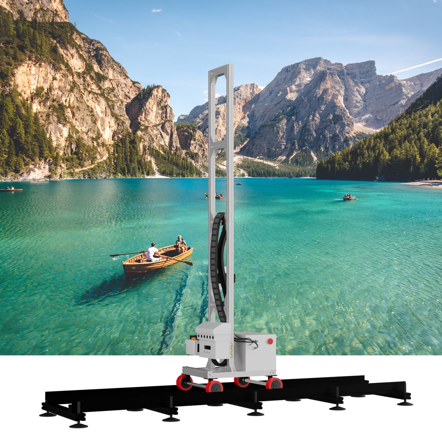 High Demand Portable Flatbed Printer Power Supply Wall and Floor 2 in 1 Printer with Tracks
