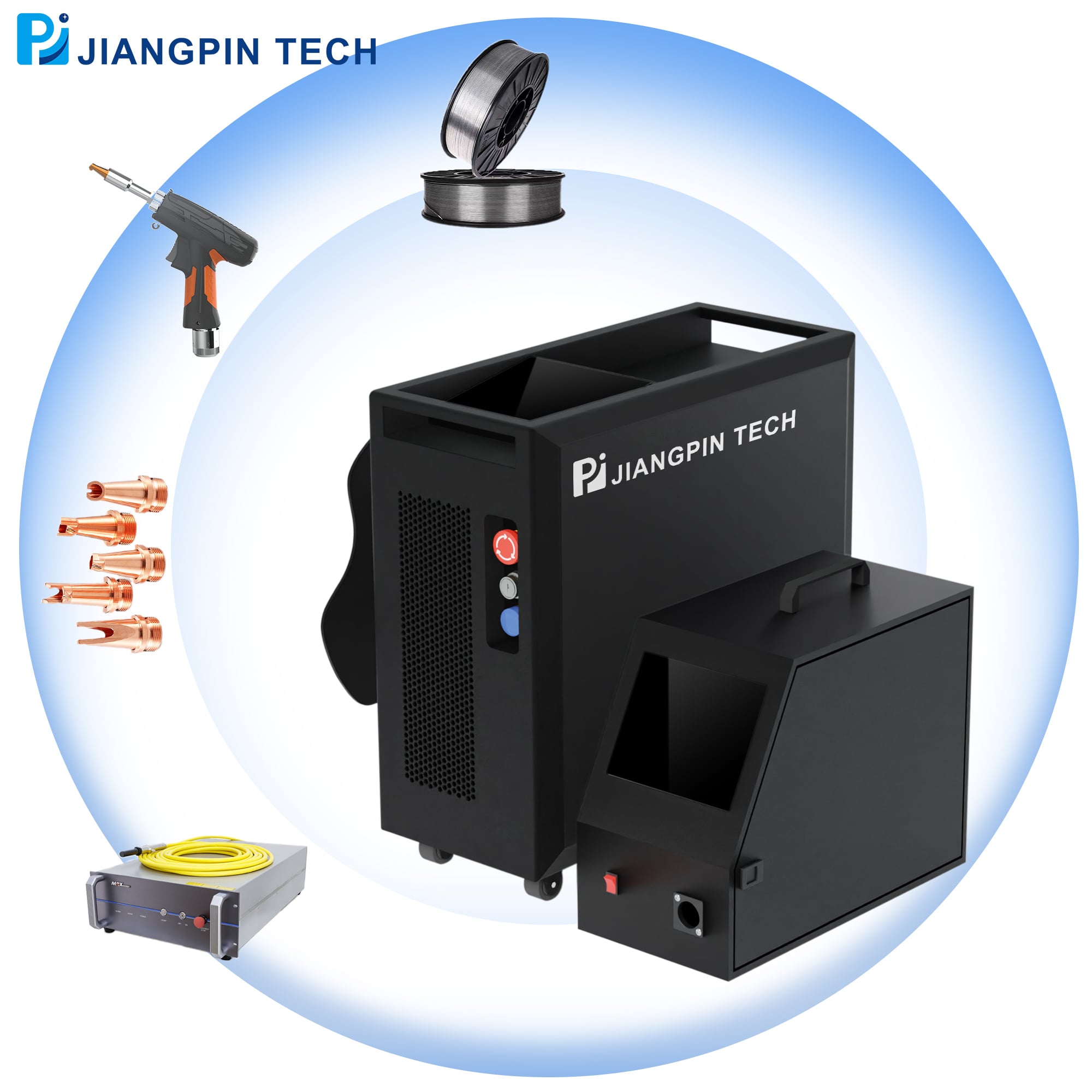 1000W/1500W/2000W Air Cooling Black Handheld Fiber Aluminum Metal Laser Welding Machine