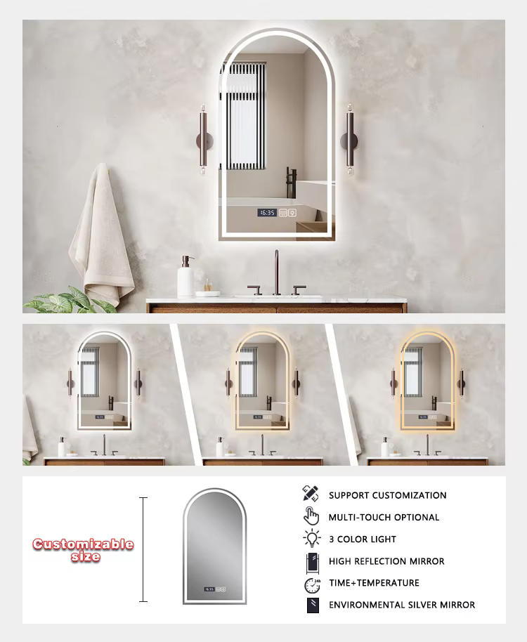 LED Arch Bathroom Mirror manufacture