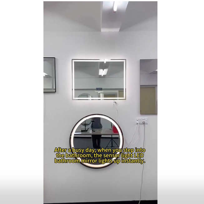 LED square full-function bathroom mirror