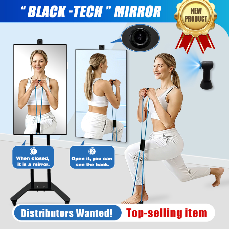 Sunking Mirror 4K UHD Smart Mirror 43/55/65 Inch Android 11 8GB+64GB 4G LTE Dual Camera Hotel Lobby Fitness AI Magic Mirror