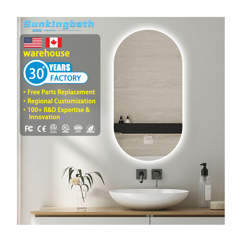 LED Frameless Oval Mirror