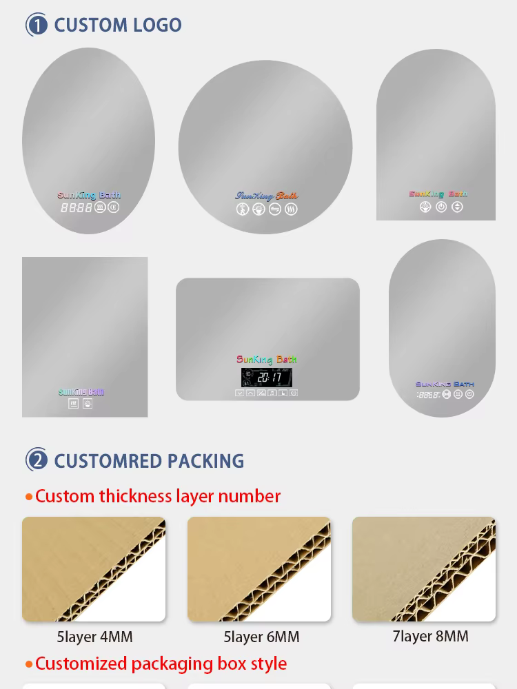 LED framed round bathroom mirror supplier