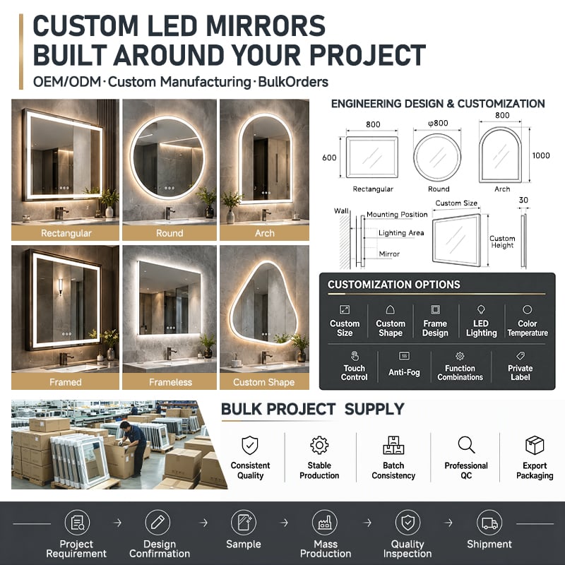 How to Plan LED Bathroom Mirror Orders for Multi-Phase Projects